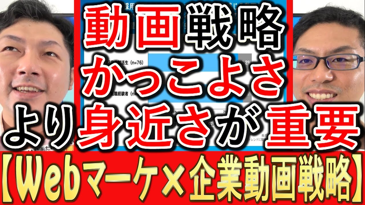 【Webマーケ×動画】かっこよさより、身近さが重要ポイント！