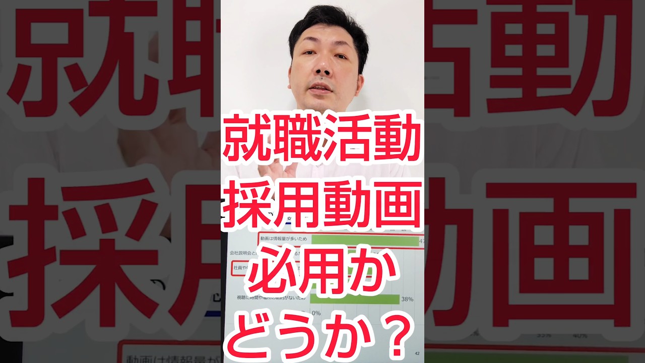 【Webマーケ×動画】就活生アンケート、採用動画は有効か？ #shorts