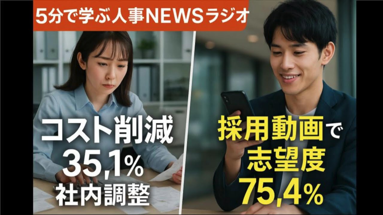 【人事NEWS】経理のコスト削減調査|採用動画の影響力|ハイクラス転職サービス(2025年7月3日②)