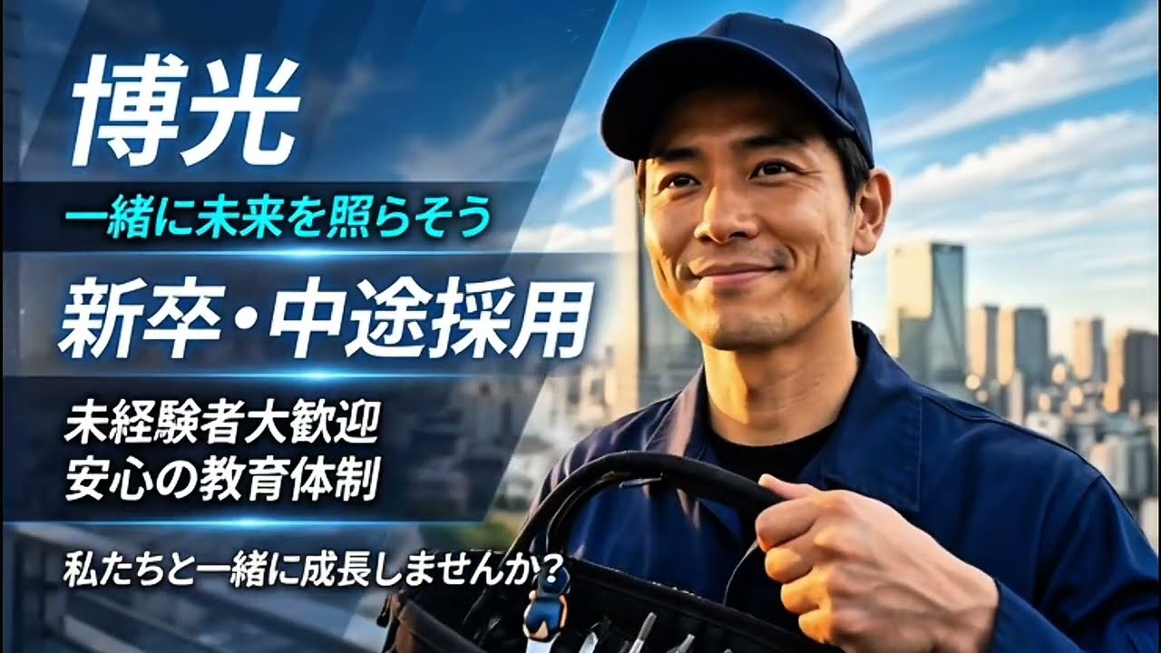【未経験歓迎】札幌の冬を支える仕事｜株式会社博光 採用動画