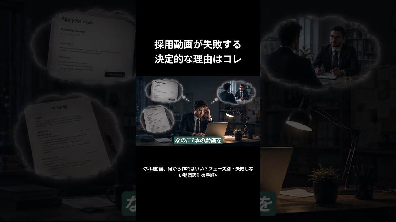 採用動画が失敗する 決定的な理由はコレ