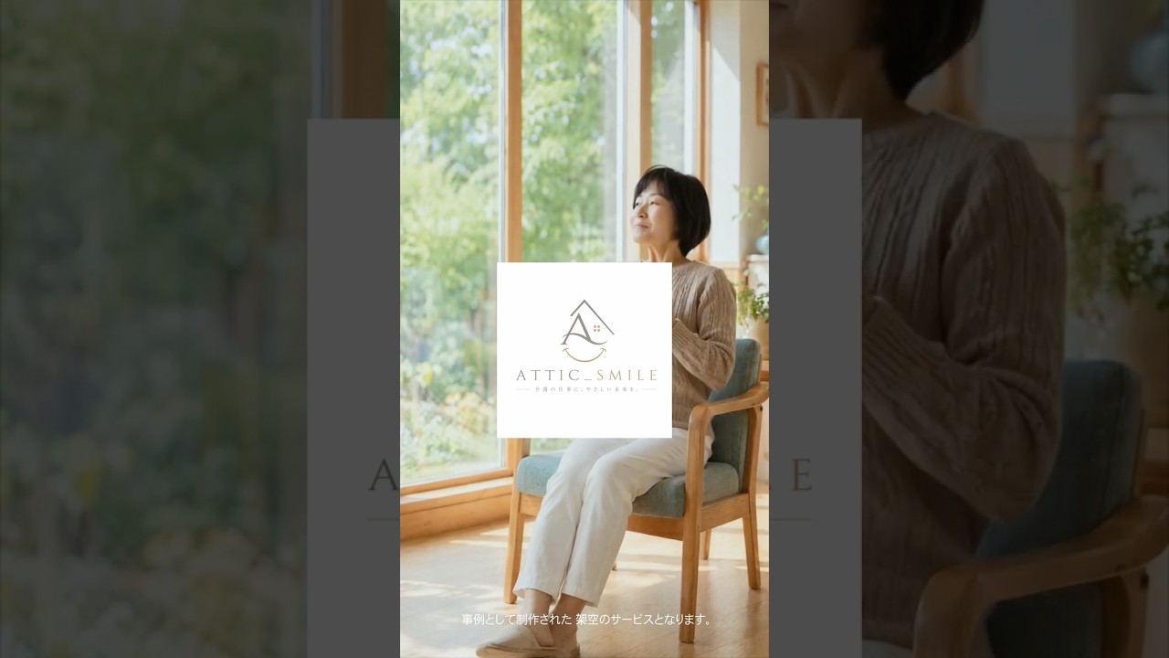 【屋根裏の動画屋さん attic_film】「あなたの日常が、誰かの生きる力になる」介護施設・採用PR動画（40-50代未経験者向け）編