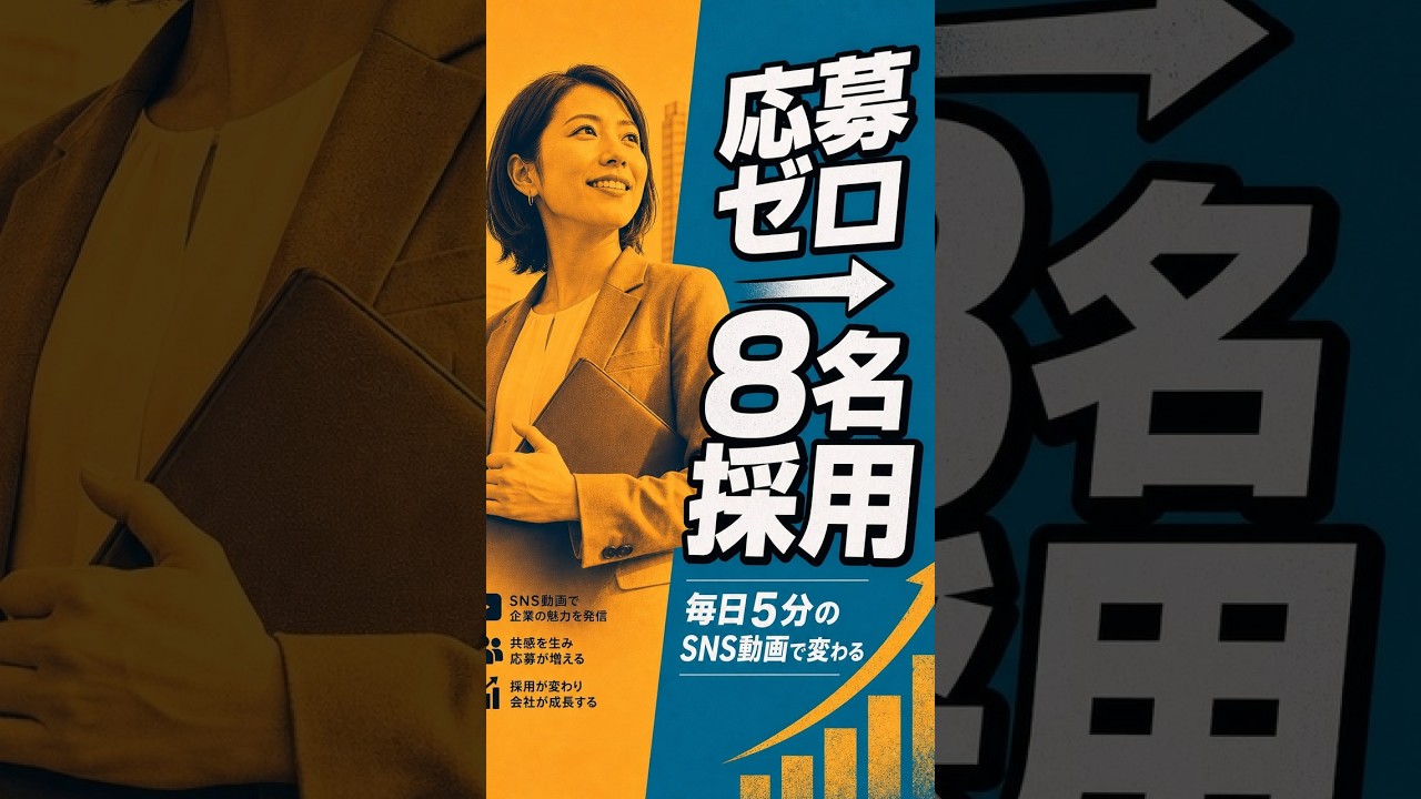 【求人0→8名採用】SNS縦型動画で採用を激変させる毎日5分の方法