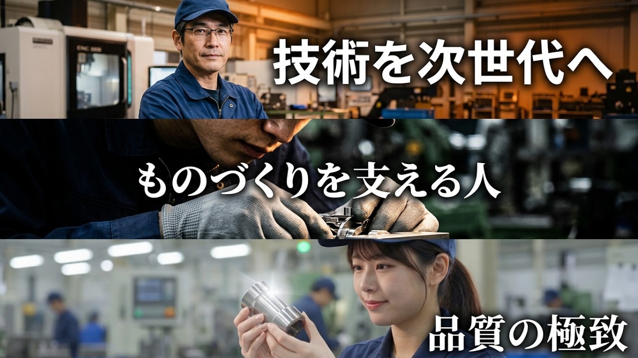 製造業の求人PR動画｜ものづくりを支える人と技術｜AI生成イメージ
