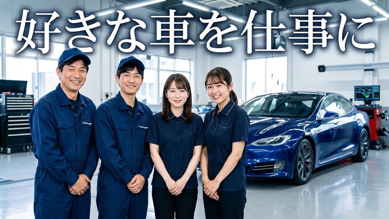 自動車整備の求人PR動画｜クルマを直す、安心を届ける｜AI生成イメージ
