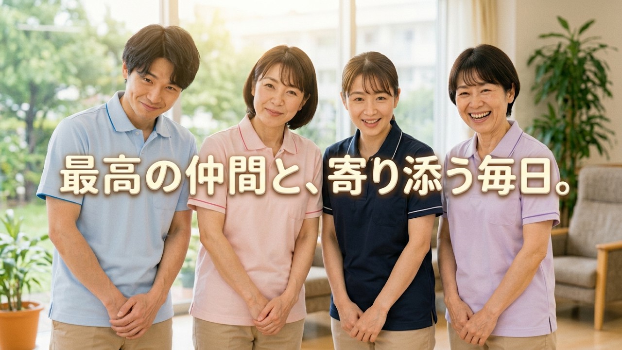 介護・福祉の求人PR動画｜誰かの毎日に寄り添う仕事｜AI生成イメージ