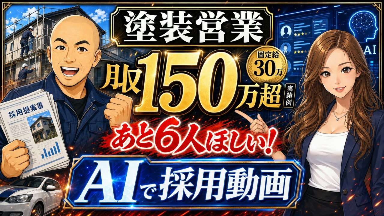 塗装営業が足りない！AIで「稼げる理由」を採用動画にする
