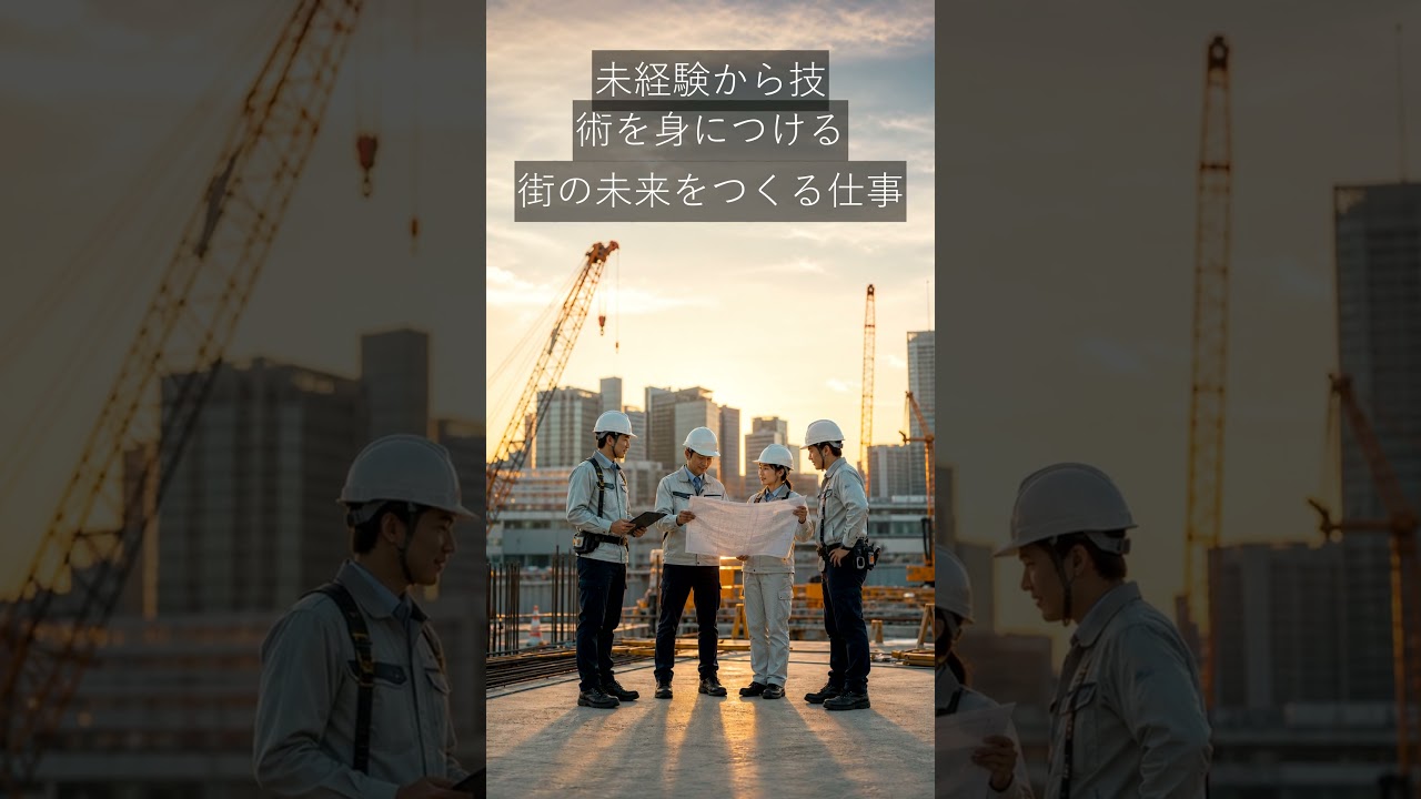 建設会社の採用動画を17秒で｜求人ショート制作サンプル